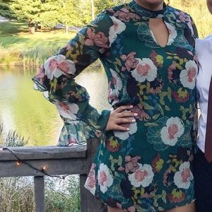 As U Wish Flowy Flower Dress